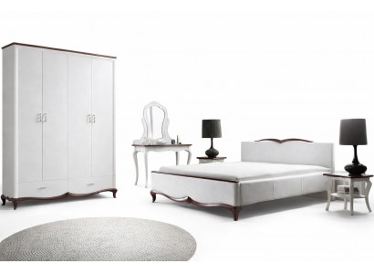 Doppelbett Chesterbett Bett Betten Polster Textil Klassik Holz Schlafzimmer Neu
