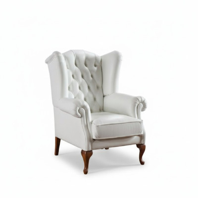 Chesterfield Sessel Vollleder Klassische Fernsehsessel Ohrensessel CL-FOTEL