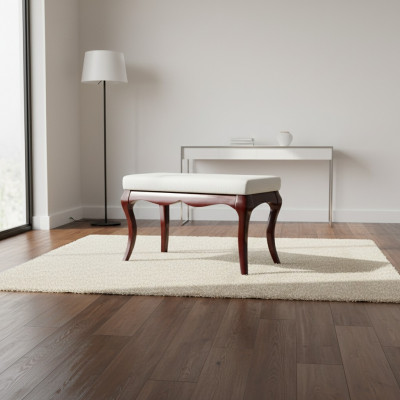 Hocker Bank Original Milano Textil Echte Handarbeit Massivholz Vollholz MI-Bank