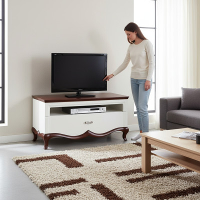  Massiv Holz Holz Handarbeit Klassischer Unterschank RTV Fernsehschrank MI-RTVA 