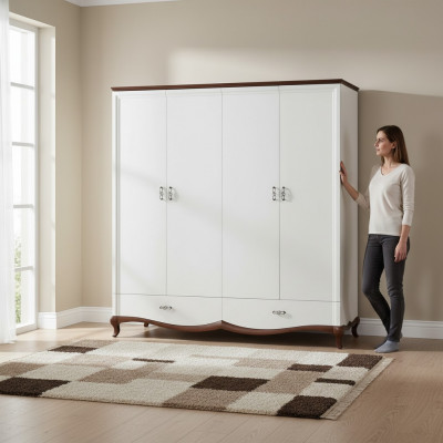 Massivholz Echtholz Handarbeit Klassische Schränke Schrank Schrankwand MI-4D Neu