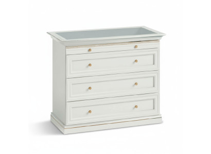Kommode + Virtrine Schmuck Uhren Begehbarer Schrank Massiv Echtholz V-KG Kommode