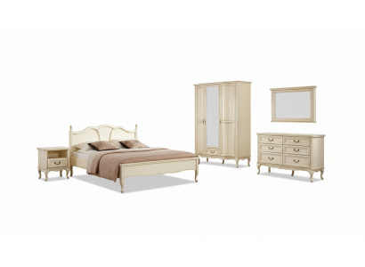 Schlafzimmer Set Bett Kommode Kleiderschrank Nachttisch Italienische Möbel Neu