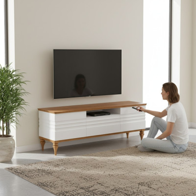  TV Lowboard Board Schrank Fernsehtisch Unterschank RTV Kommode Kommoden TO-RTVD 
