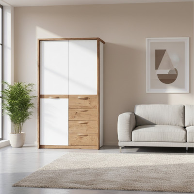 Klassische Schränke Schrank Eckschrank Kleiderschrank Holzschrank - CM-2D
