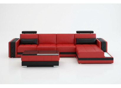 Ecksofa Ledersofa Big XXL U Form Wohnlandschaft Sofa Couch Garnitur Neu H2211B