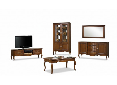 Wohnzimmer Set Vitrine RTV Couchtisch Kommode Klassische Italienische Stil Möbel