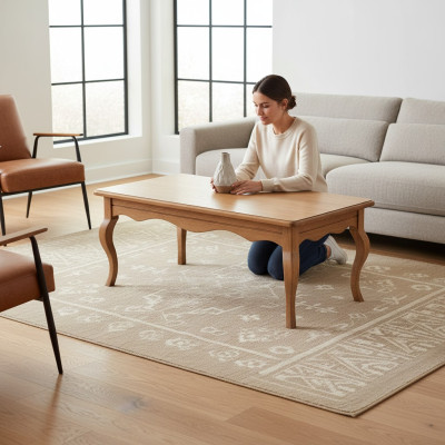 Holztisch Echte Handarbeit Klassische Tische Tisch Couchtisch Model PR1 Holz Neu
