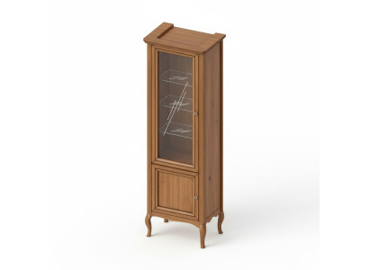 Schrank Echtes Holz Massivholz Klassische Vitrine Vitrinenschrank-Model PR-W 1-2