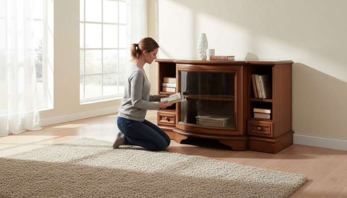 Klassischer Unterschank RTV Fernsehschrank TV Schrank Kommode Landhaus Z-RTV