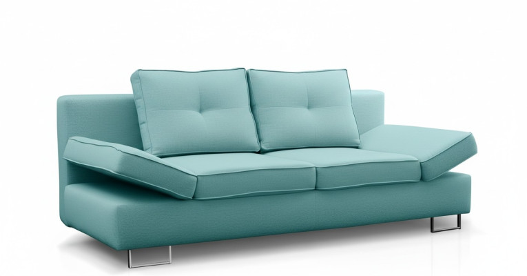 3 Sitz Sofa Couch Textil Polster Stoff Garnitur BEttfunktion Schlafsofa Neu