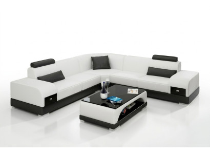 Ledersofa Couch Wohnlandschaft Ecksofa Eck Sofa Modern Design Garnitur