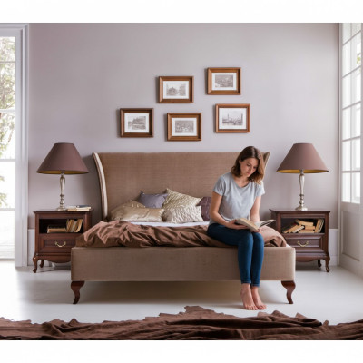 Klassisches Bett Betten Ehebett Doppelbett Holzbett Landhaus - Model CL-1