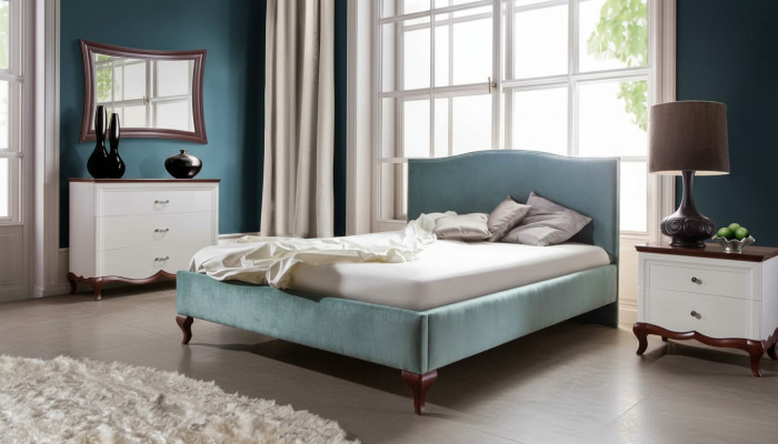 Designer Bett Betten Ehebett Doppelbett Polsterbett Lederbett - Model CL-2