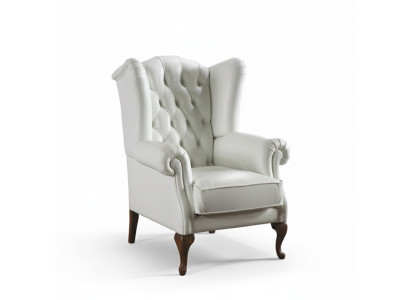 Chesterfield Ohrensessel Sessel Polster Fernseh Büro Couch Echtes CL- F2