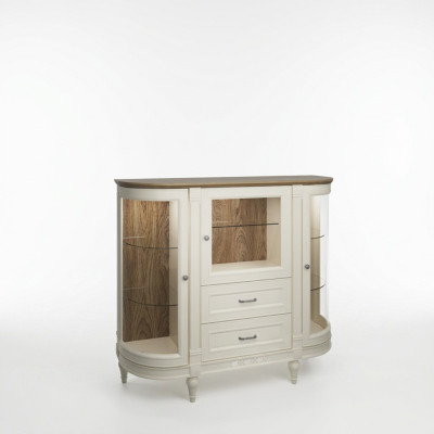Klassische Kommode Vitrine Kommoden Vitrinenschrank Kommodenschrank FL-KBsz
