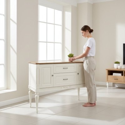 Klassische Kommode Vitrine Kommoden Vitrinen Kommodenschrank Schrank FL-K2A