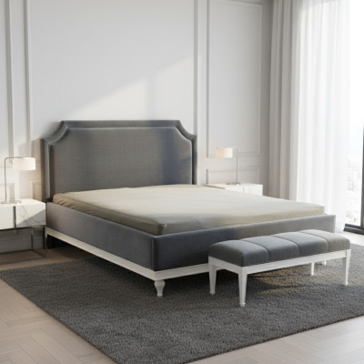 Designer Bett Betten Ehebett Doppelbett Polsterbett Lederbett - Model FL-B2