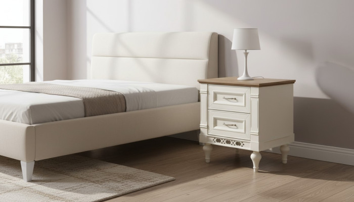 Klassischer Nachtschrank Nachttisch Massiv Konsole Ablage Schlafzimmer FL-SZN