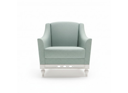 Chesterfield Ohrensessel Sessel Polster Fernseh Büro Couch Echtes Leder FL-1Siz