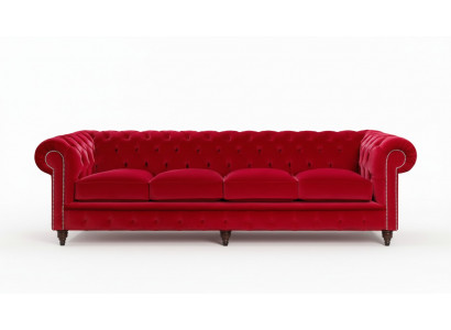 Chesterfield Big Sofa Couch Textil Samt Polster Sofas 4 Sitzer XXL Couchen Neu