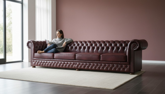Chesterfield Sofa 8 SITZER XXL Polster Designer Couchen Sofas Garnitur Sofa Neu
