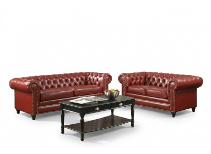 Braune Chesterfield Sofa 3+2 Sitzer Polster Designer Couchen Sofas Garnitur