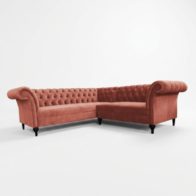 Chesterfield Ecksofa Eckcouch Designer Sofa Couch Samt Ledersofa