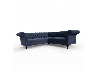 Chesterfield Ecksofa Eckcouch Designer Sofa Couch Samt Ledersofa SLIII Sofa №98
