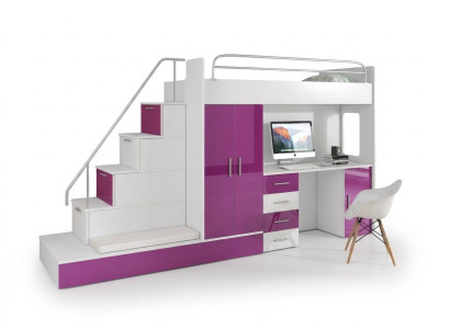 Doppelstockbett Etagenbett Jugendzimmer Bett Kleiderschrank Schrank Schreibtisch