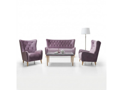 Sofagarnitur 2,50+1+1+Couchtisch Sofa Chesterfield Komplett Set Garnitur Couch