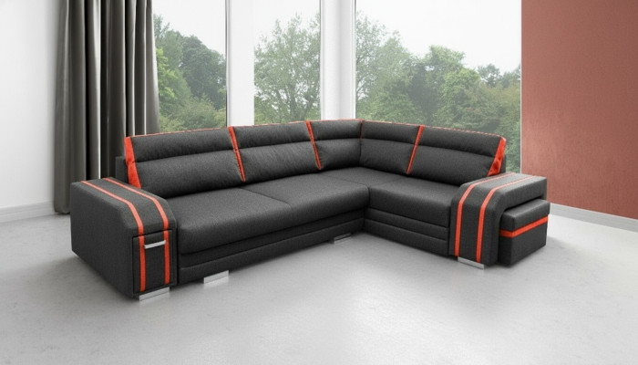 Sofa Schlafsofa Designer Sofa mit Bettfunktion - Bettkasten Ecksofa Couch Sofas