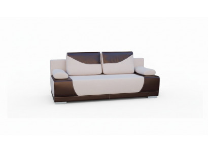 Schlafsofa Klappcouch 3-Sitzer Schlaffunktion + Bettkasten Couch Designer Sofa