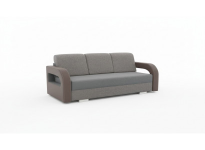 Schlafsofa Klappcouch 3-Sitzer Schlaffunktion + Bettkasten Couch Design Sofa