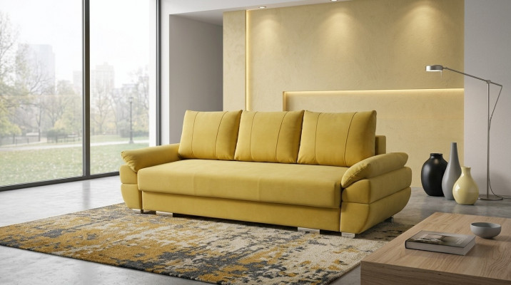 3-Sitzer Schlafsofa mit Klappcouch und Schlaffunktion inklusive Bettkasten