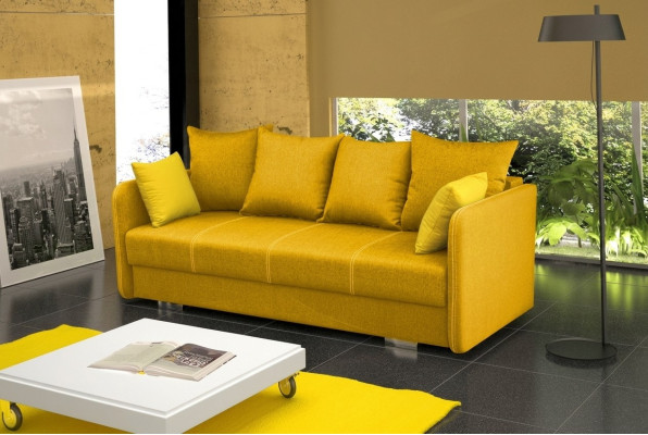 Schlafsofa Klappcouch 3-Sitzer Schlaffunktion + Bettkasten Couch Sofa Klappsofa