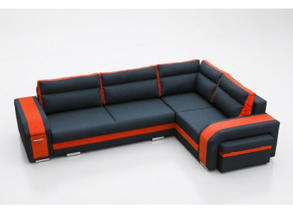 Sofa Schlafsofa Designer Sofa mit Bettfunktion + Bettkasten Ecksofa Couch (Neu)