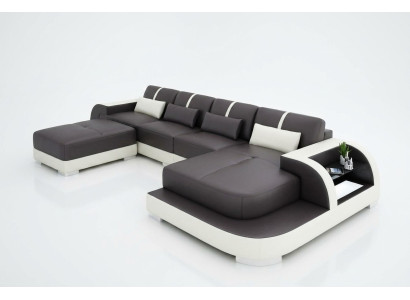 Ecksofa Sofa Couch Polster Wohnlandschaft Polsterecke Designsofa Ledersofa LubyB