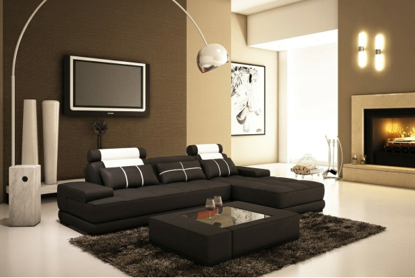 Ledersofa Ecksofa Sofa Couch Polster Ecke Designer Sofas Couchen Neu Paris Weiß