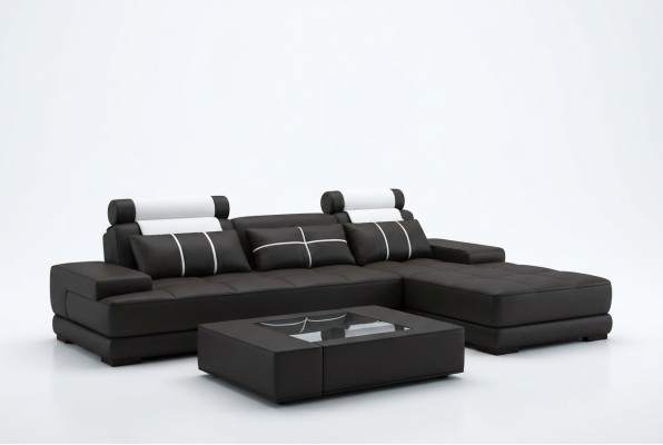 Ledersofa Ecksofa Sofa Couch Polster Ecke Designer Sofas Couchen Neu Paris Weiß
