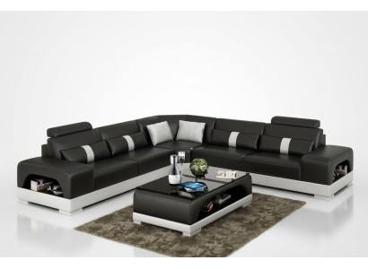 Designer Wohnlandschaft Ecksofa Sofa Couch Big L Form XXL Sitz Garnitur Sandberg
