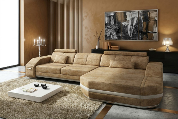 Ecksofa Sofa Couch Polster Design Wohnlandschaft Design Eckgarnitur