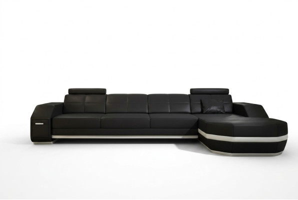 Design Ecksofa Couch Polster Eck Garnitur Ledersofa Ecke Wohnlandschaft PH300B