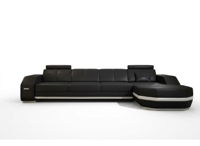 Design Ecksofa Couch Polster Eck Garnitur Ledersofa Ecke Wohnlandschaft PH300B