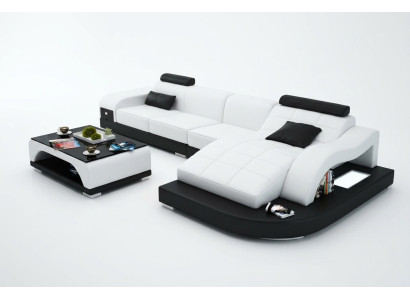 Ecksofa Couch Polster Eckgarnitur Wohnlandschaft Eckcouch Design Sofa PHM3375