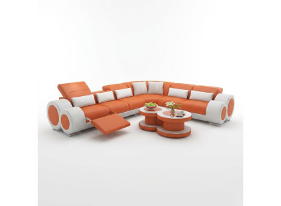 Ledersofa Couch Wohnlandschaft Sofa Modern Eck Ecksofa Design Garnitur