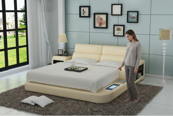 Designer Bett Polsterbett Luxusbett Doppelbett Ehebett Betten 140/160/180 LB8805