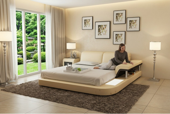 Designer Bett Polsterbett Luxusbett Doppelbett Ehebett Betten 140/160/180 cm