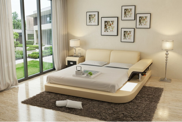 Designer Bett Polsterbett Luxusbett Doppelbett Ehebett Betten 140/160/180 cm