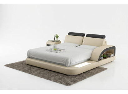 Luxus Bett Beleuchtung Lederbett Betten Sofa Big Ehe Polster 140/160/180 cm